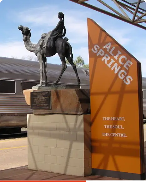 The Ghan Memorial Sculpture in Alice Springs